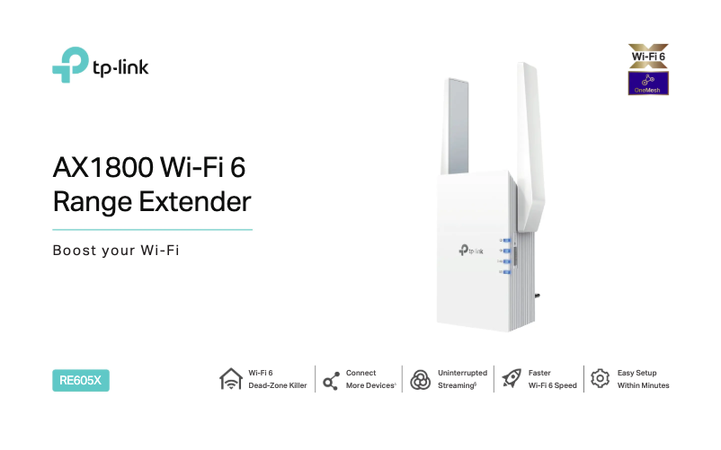 Página 1 del manual Ficha técnica TP-Link RE605X