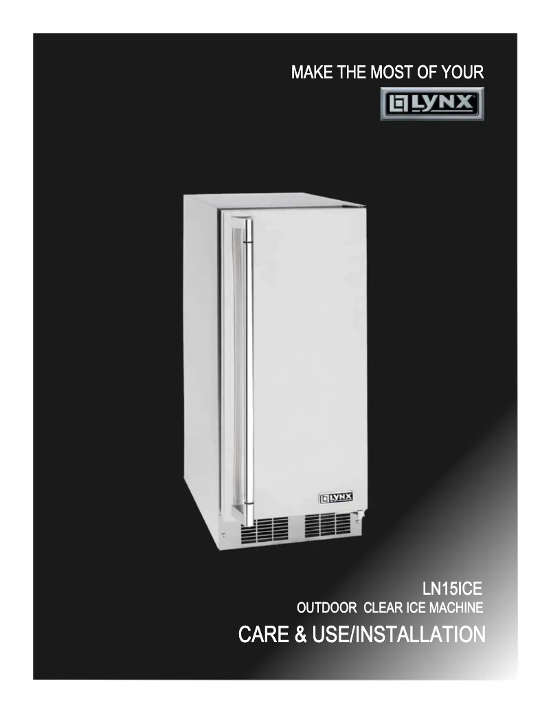 Image de la première page du manuel de l'appareil LN15ICE