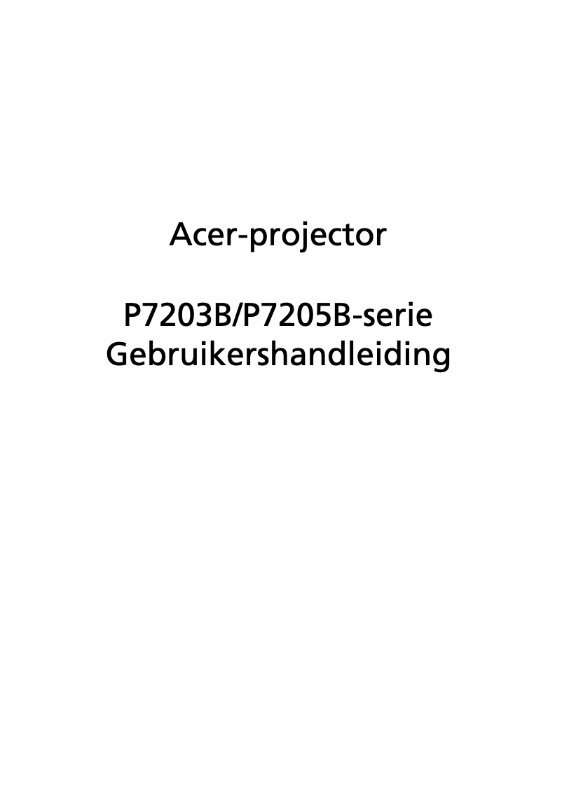 Image de la première page du manuel de l'appareil P7230B