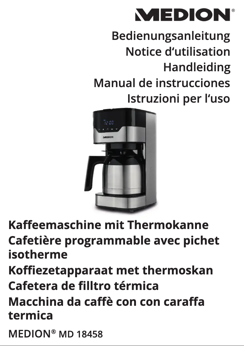 Image de la première page du manuel de l'appareil MD 18458