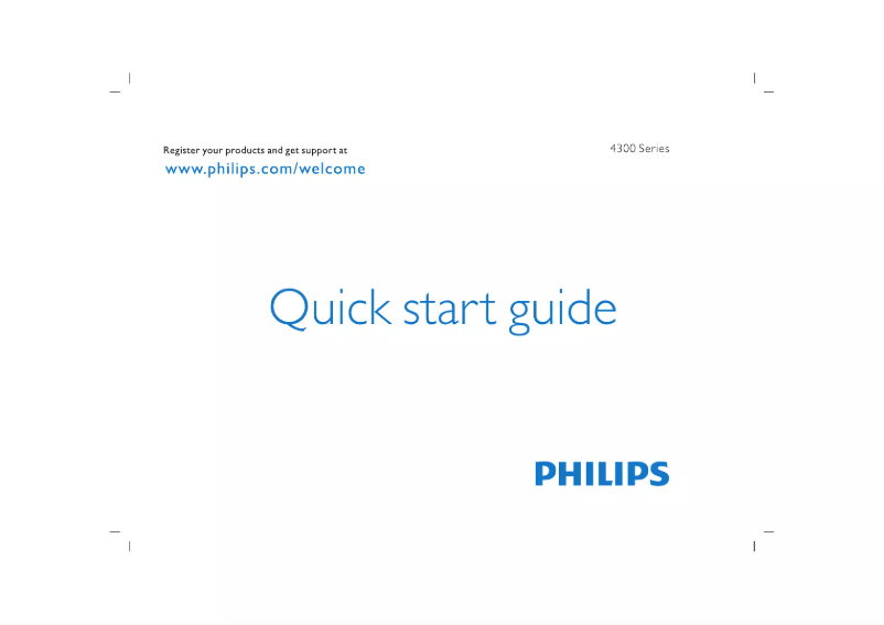 Page n°1 - Guide de démarrage rapide Philips 65PFA4350S