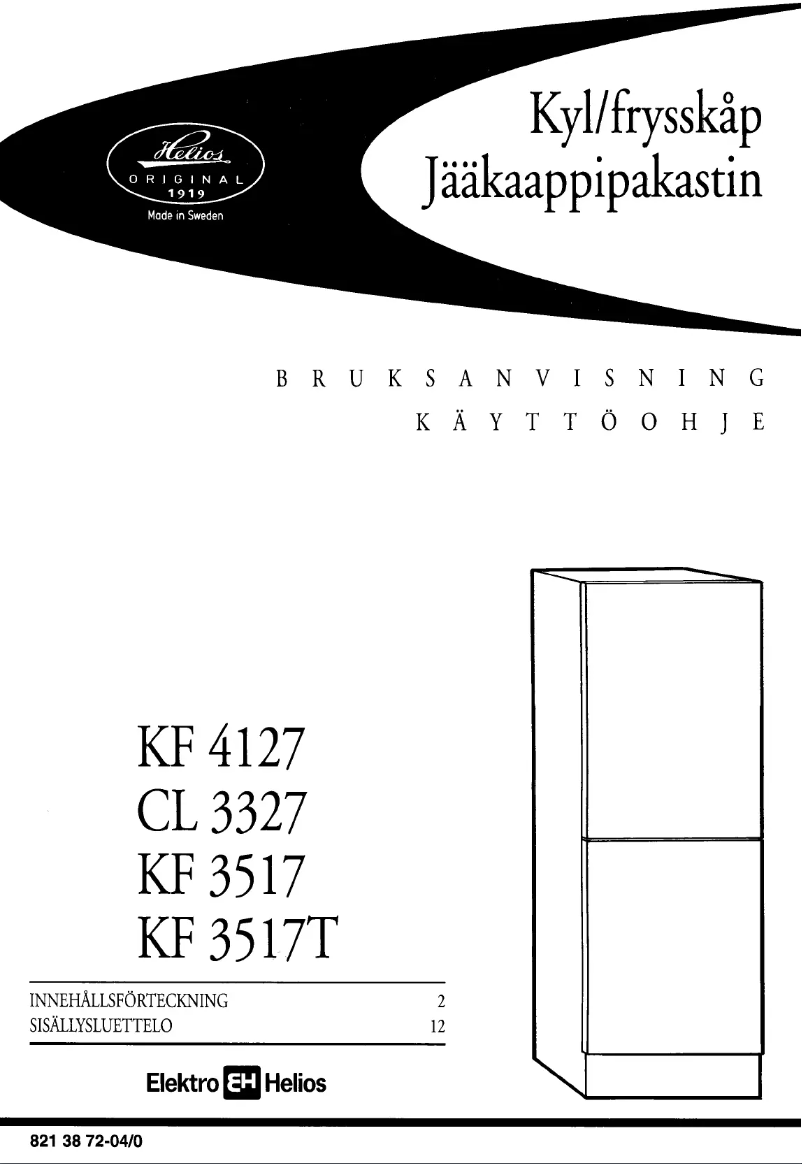 Page n°1 - Manuel utilisateur Elektro Helios KF3517T