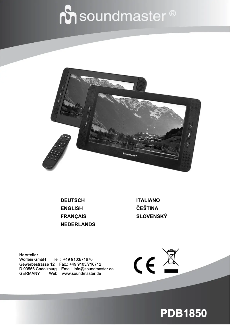Image de la première page du manuel de l'appareil PDB1850