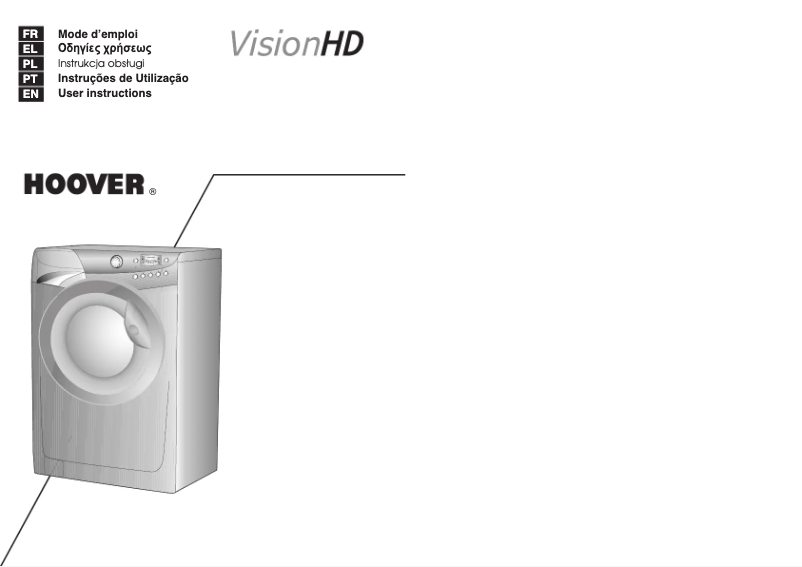 Page 1 de la notice Manuel utilisateur Hoover VHD 106-16S