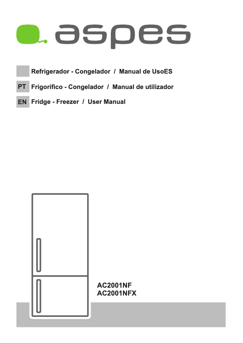 Page 1 de la notice Manuel utilisateur Aspes AC2001NFX
