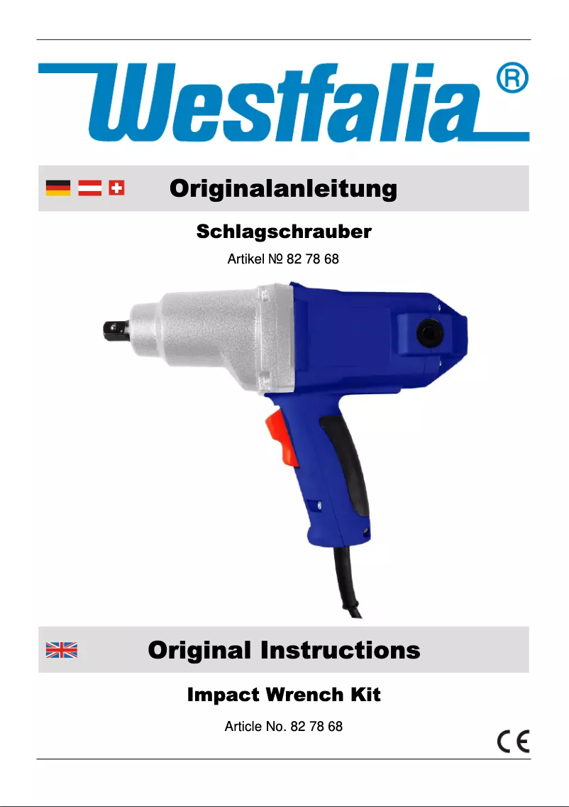 Page 1 de la notice Manuel utilisateur Westfalia 827868