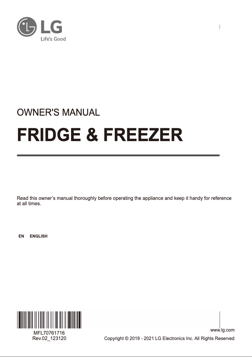 Página 1 del manual Manual de usuario LG GF-L677SL