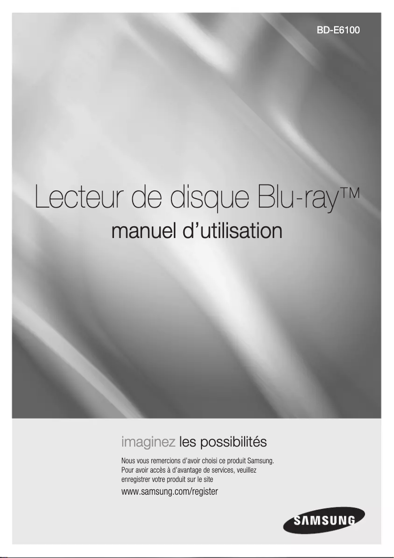 Page n°1 - Manuel utilisateur Samsung BD-E6100