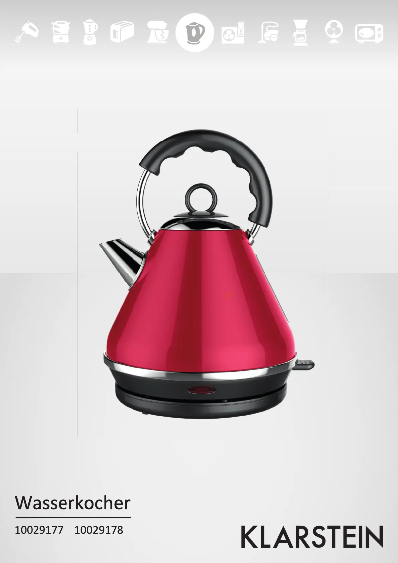 Page n°1 - Manuel utilisateur Klarstein 10029178