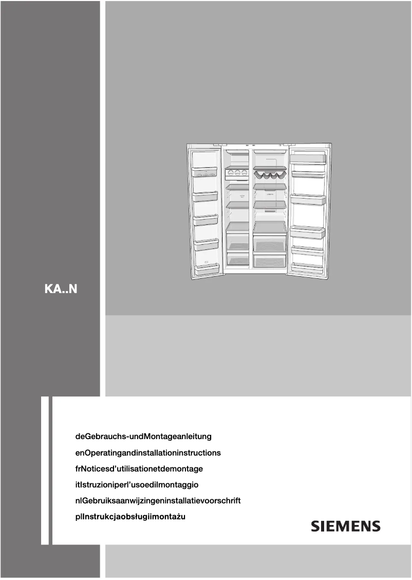 Page 1 de la notice Manuel utilisateur Siemens KA62NA75