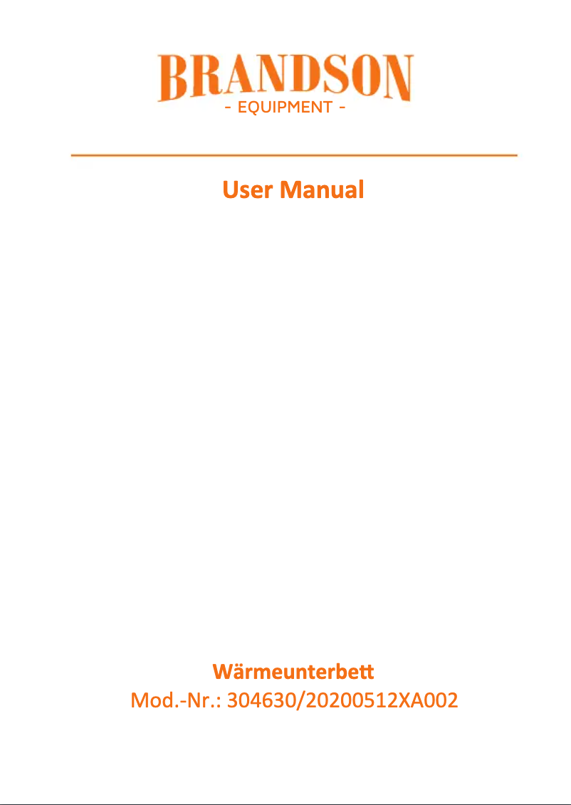 Page n°1 - Manuel utilisateur Brandson 304630