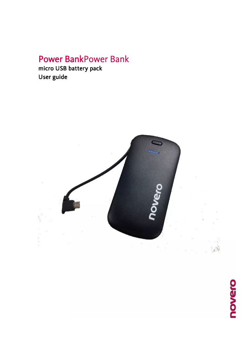 Image de la première page du manuel de l'appareil Power Bank