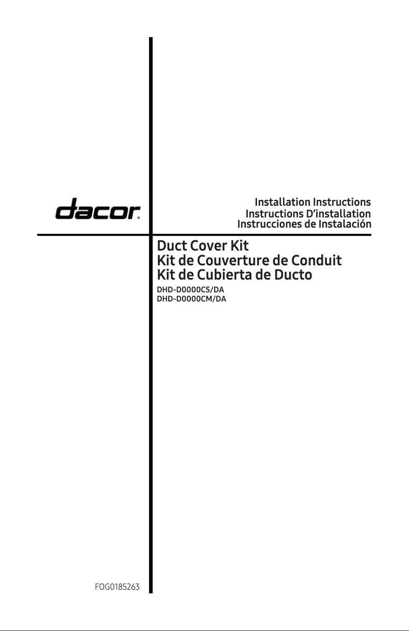 Page 1 de la notice Guide d'installation Dacor DHD48U990CM/DA