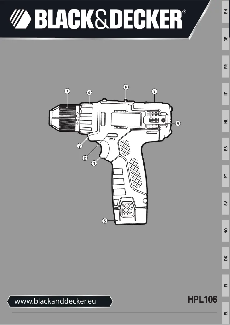 Page n°1 - Manuel utilisateur Black & Decker HPL106