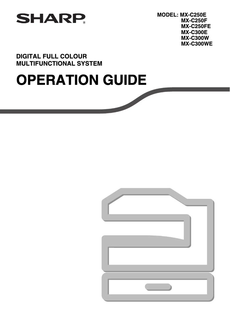 Page n°1 - Manuel utilisateur Sharp MX-C300W