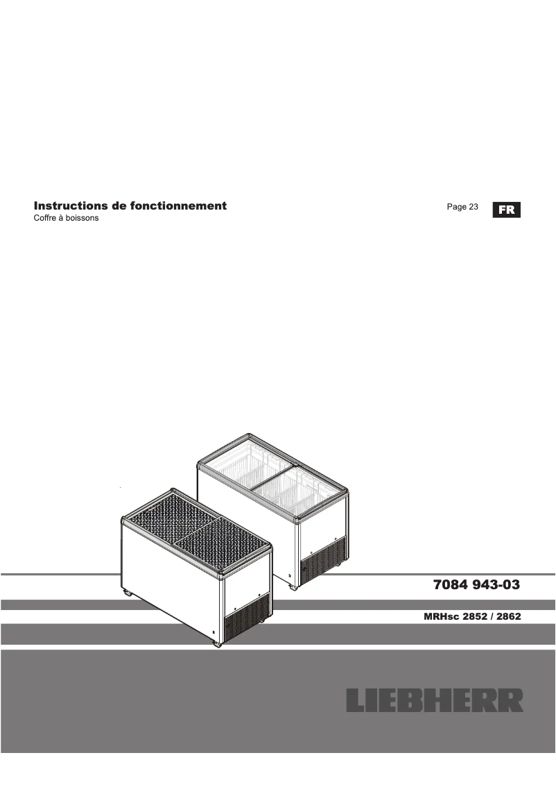 Page n°1 - Manuel utilisateur Liebherr MRHsc 2862
