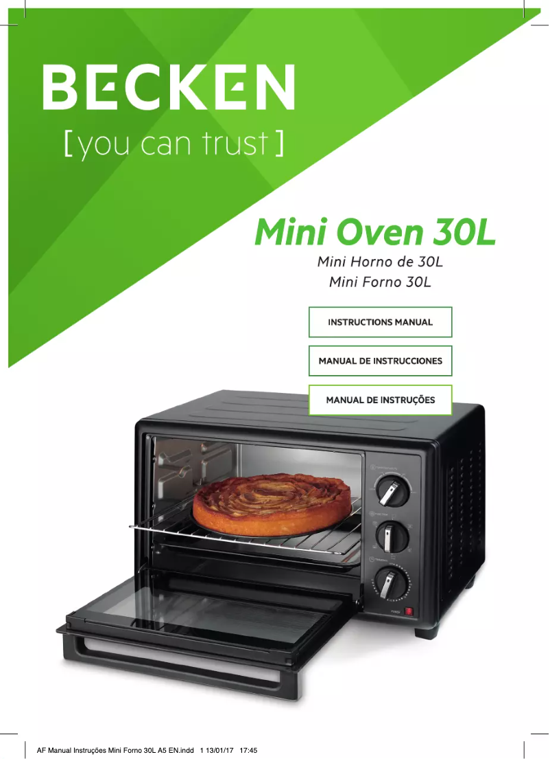 Image de la première page du manuel de l'appareil BMO3188