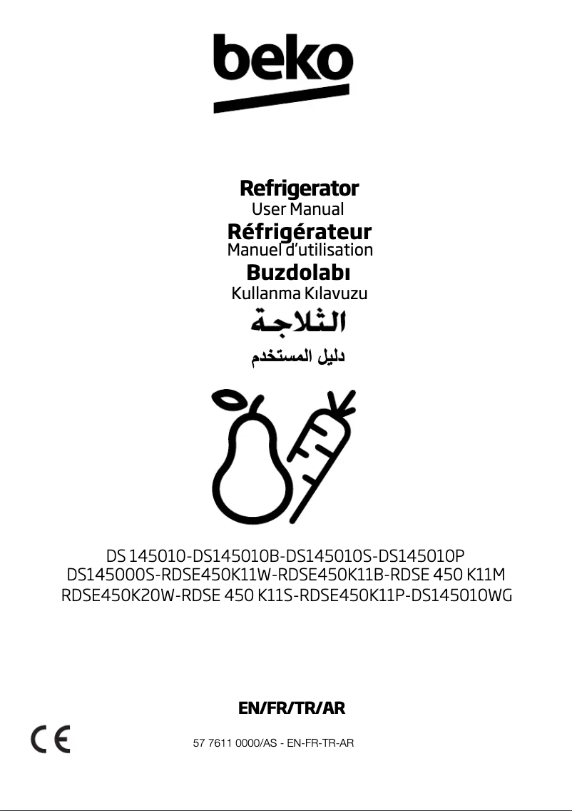 Page n°1 - Manuel utilisateur Beko RDSE450K20W