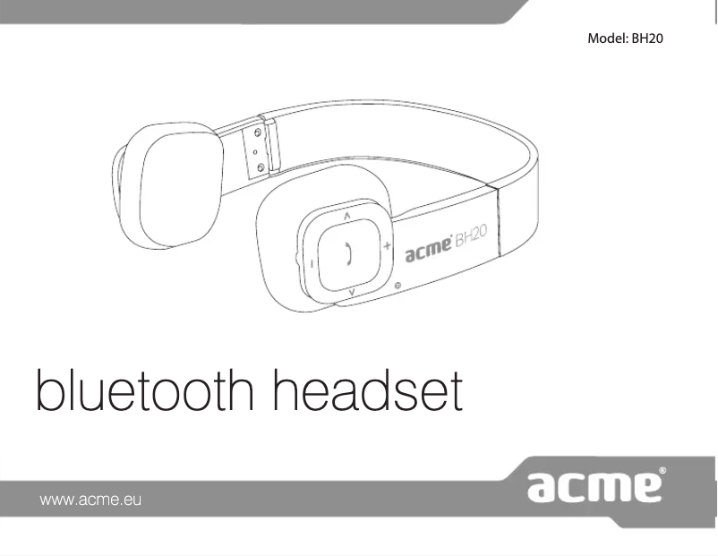 Page n°1 - Manuel utilisateur Acme United BH20