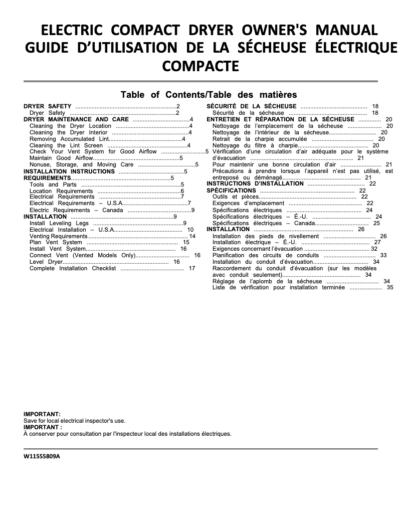 Página 1 del manual Manual de usuario Whirlpool LDR3822PQ