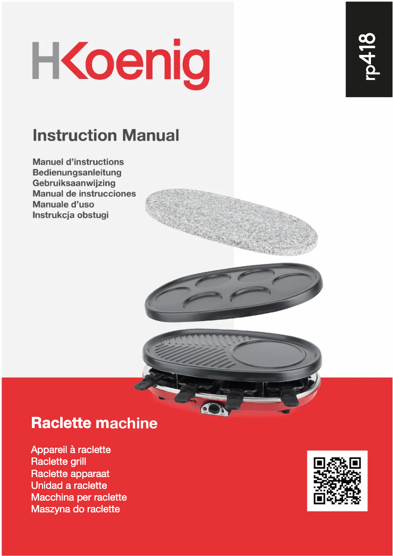 Page 1 de la notice Manuel utilisateur H.Koenig RP418