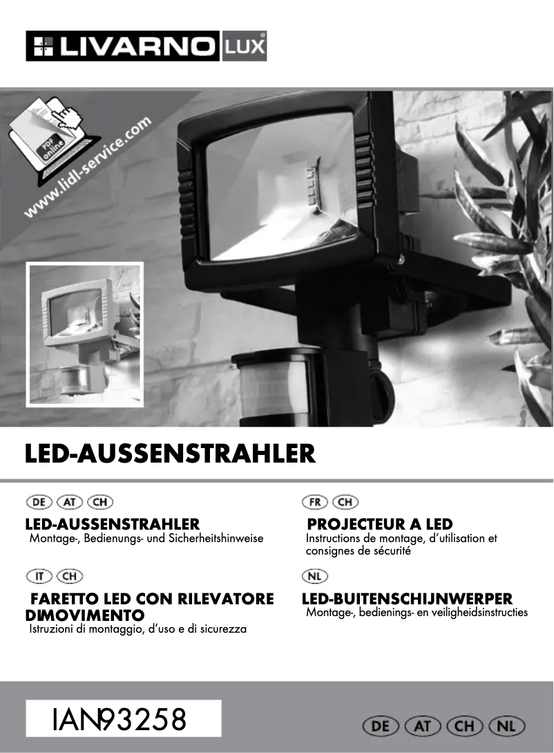 Page n°1 - Manuel utilisateur Livarno Lux Z31710A