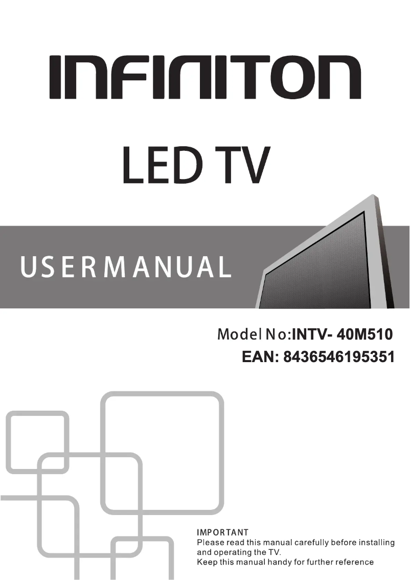 Page n°1 - Manuel utilisateur Infiniton INTV-40M510