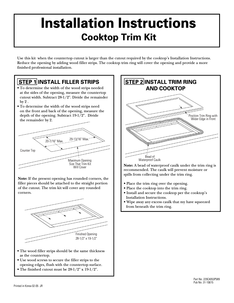 Page 1 de la notice Manuel utilisateur GE JXTR32C