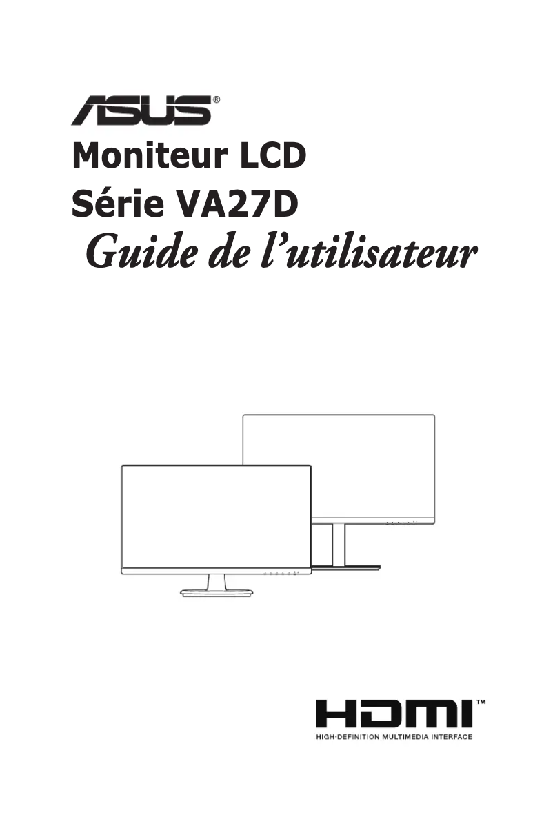 Page n°1 - Manuel utilisateur Asus VA27DQSBY