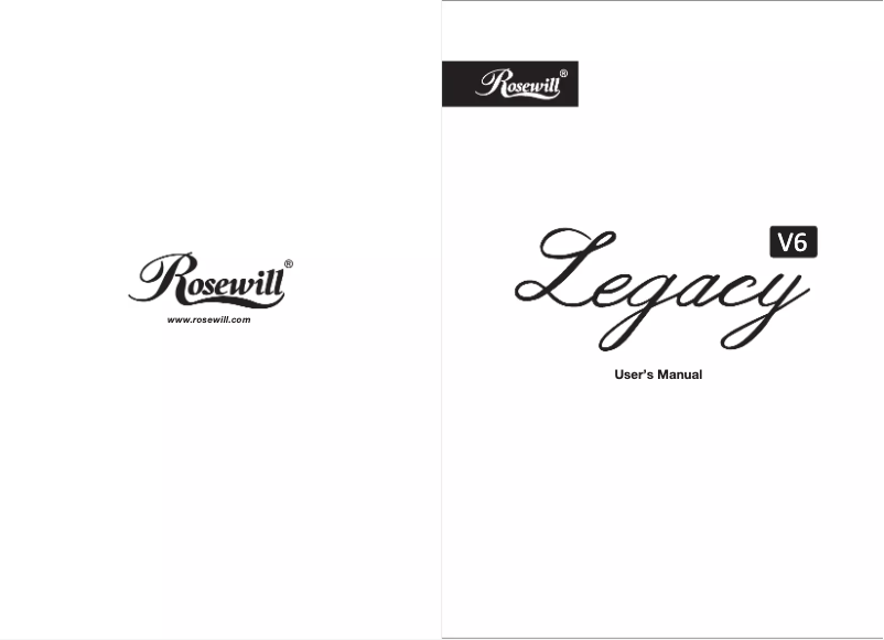 Image de la première page du manuel de l'appareil Legacy V6