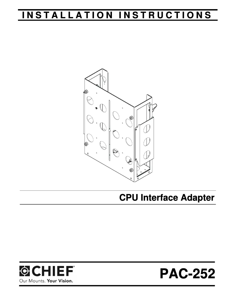 Imagen de la primera página del manual del dispositivo PAC252