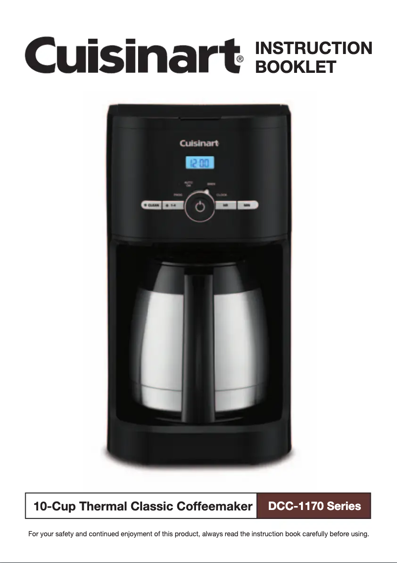 Image de la première page du manuel de l'appareil DCC-1170