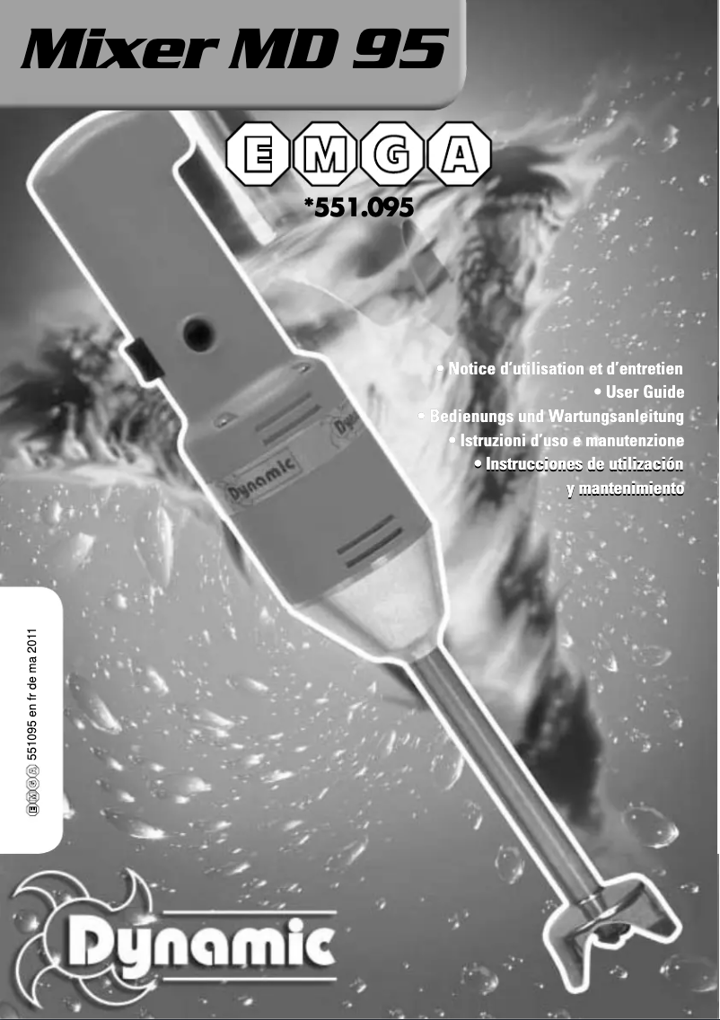 Page 1 de la notice Manuel utilisateur Dynamic 551095