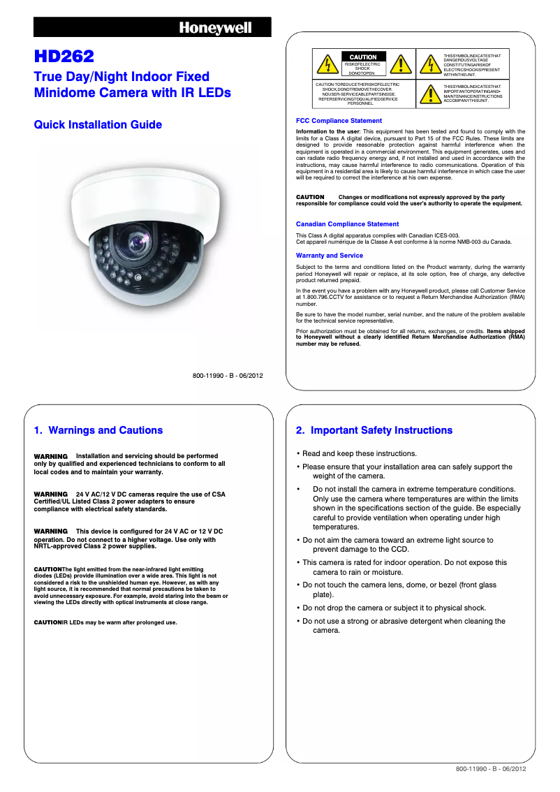 Image de la première page du manuel de l'appareil Performance HD262