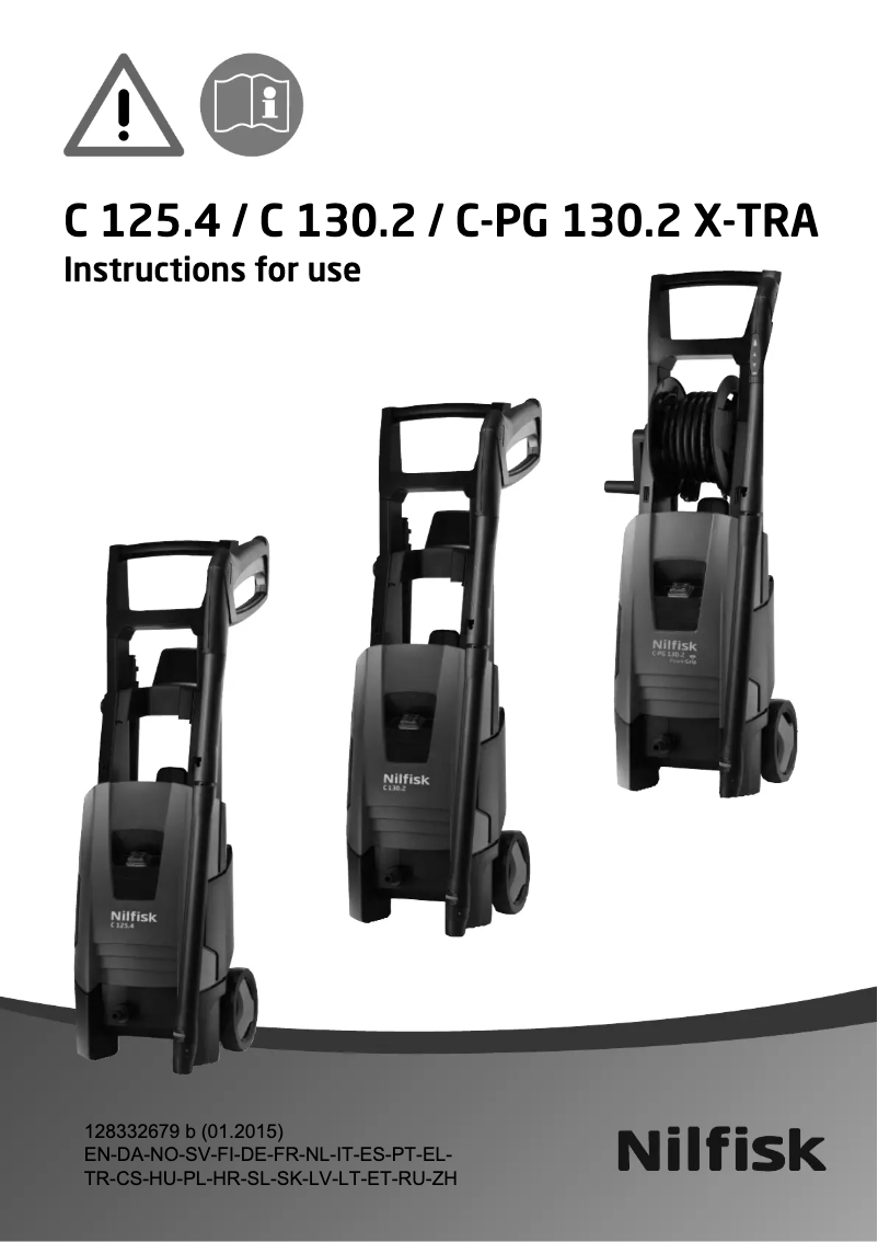 Page 1 de la notice Manuel utilisateur Nilfisk C 125.4-6 PAD