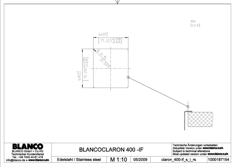 Page 1 de la notice Manuel utilisateur BLANCO CLARON 400-IF/A