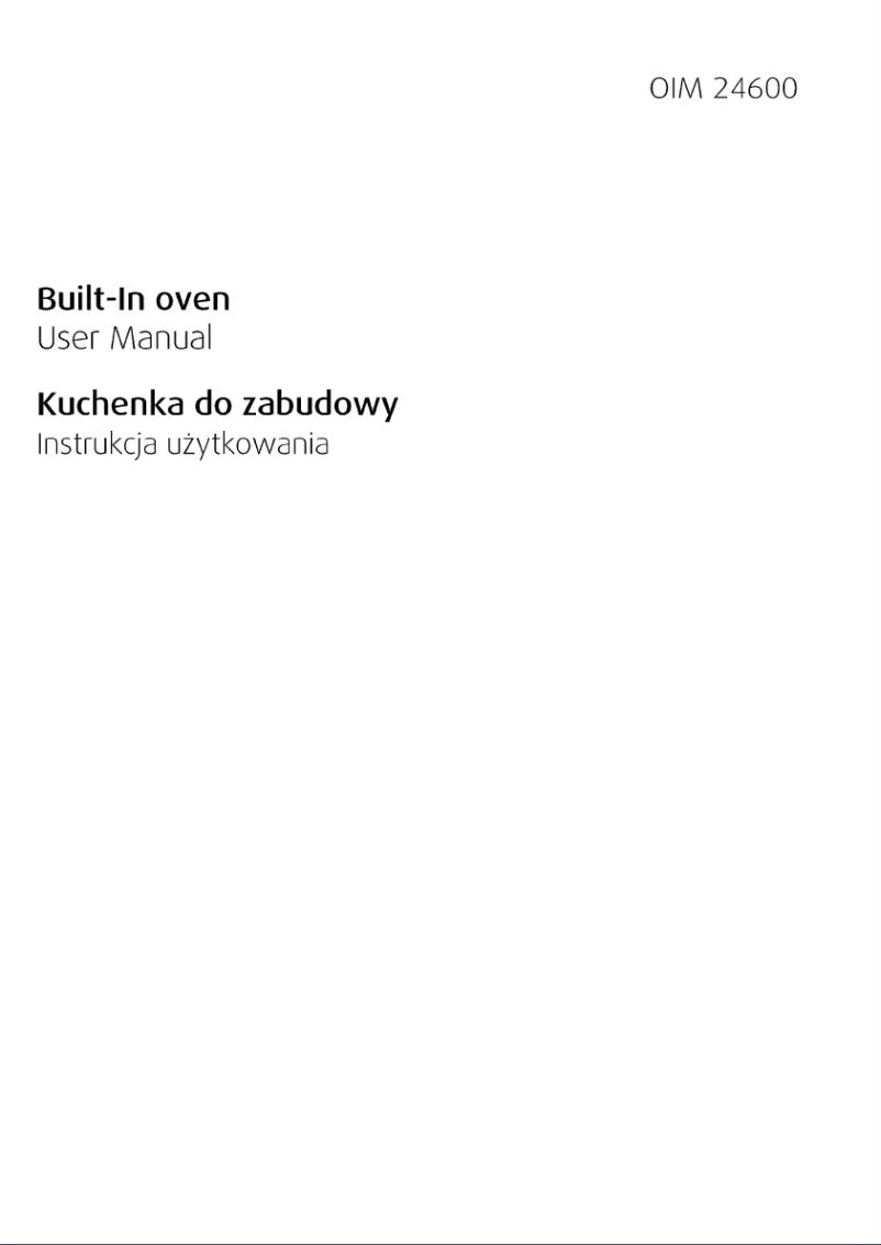 Page 1 de la notice Manuel utilisateur Beko OIM 24600 W