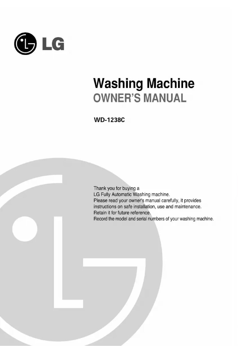 Page n°1 - Manuel utilisateur LG WD-1238C