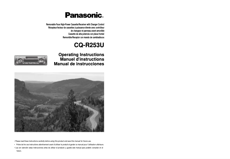 Page 1 de la notice Manuel utilisateur Panasonic CQ-R253U