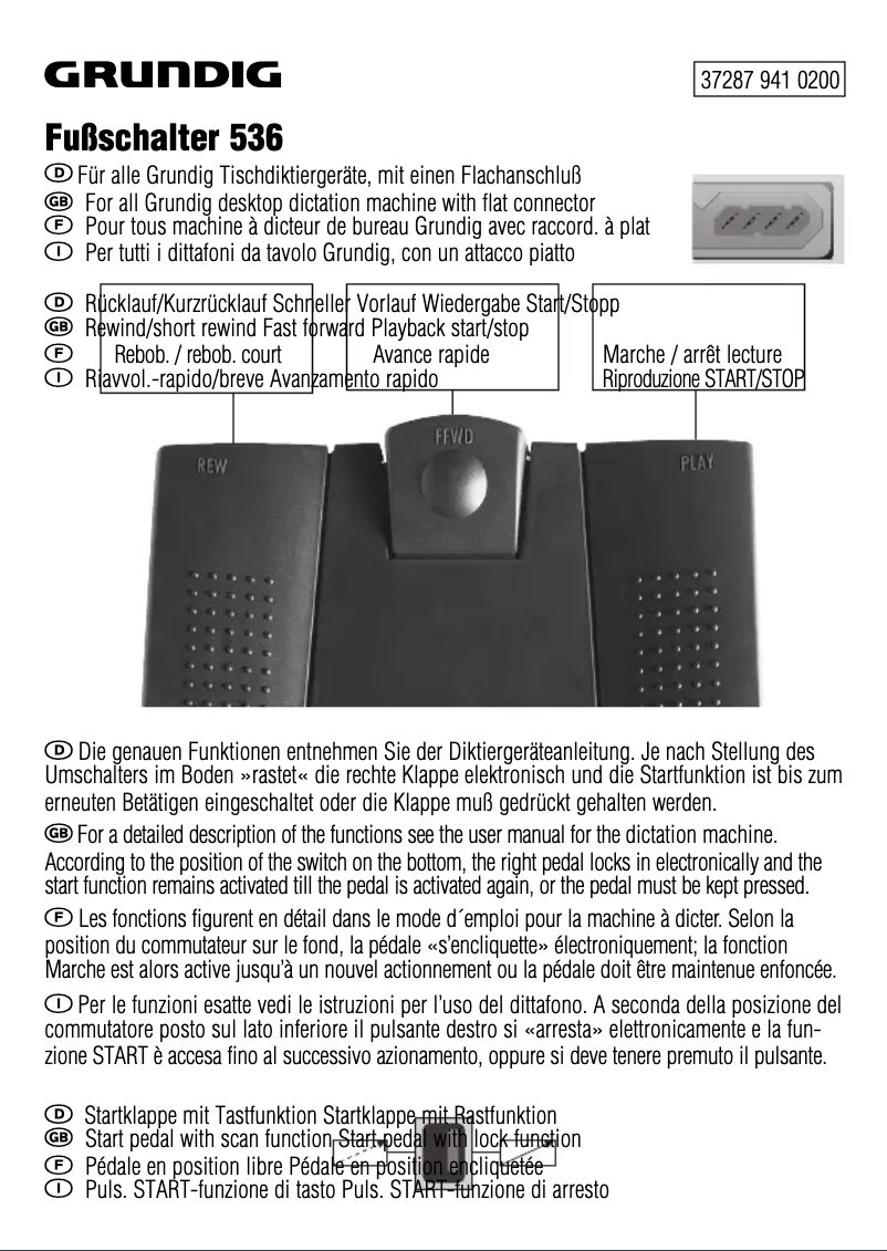 Image de la première page du manuel de l'appareil 536