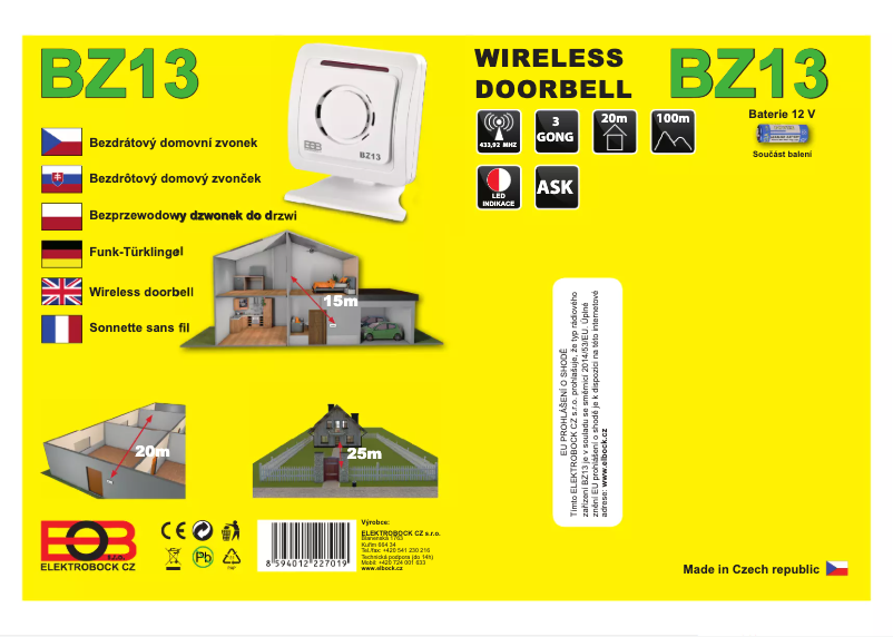 Page 1 de la notice Manuel utilisateur Elektrobock BZ13