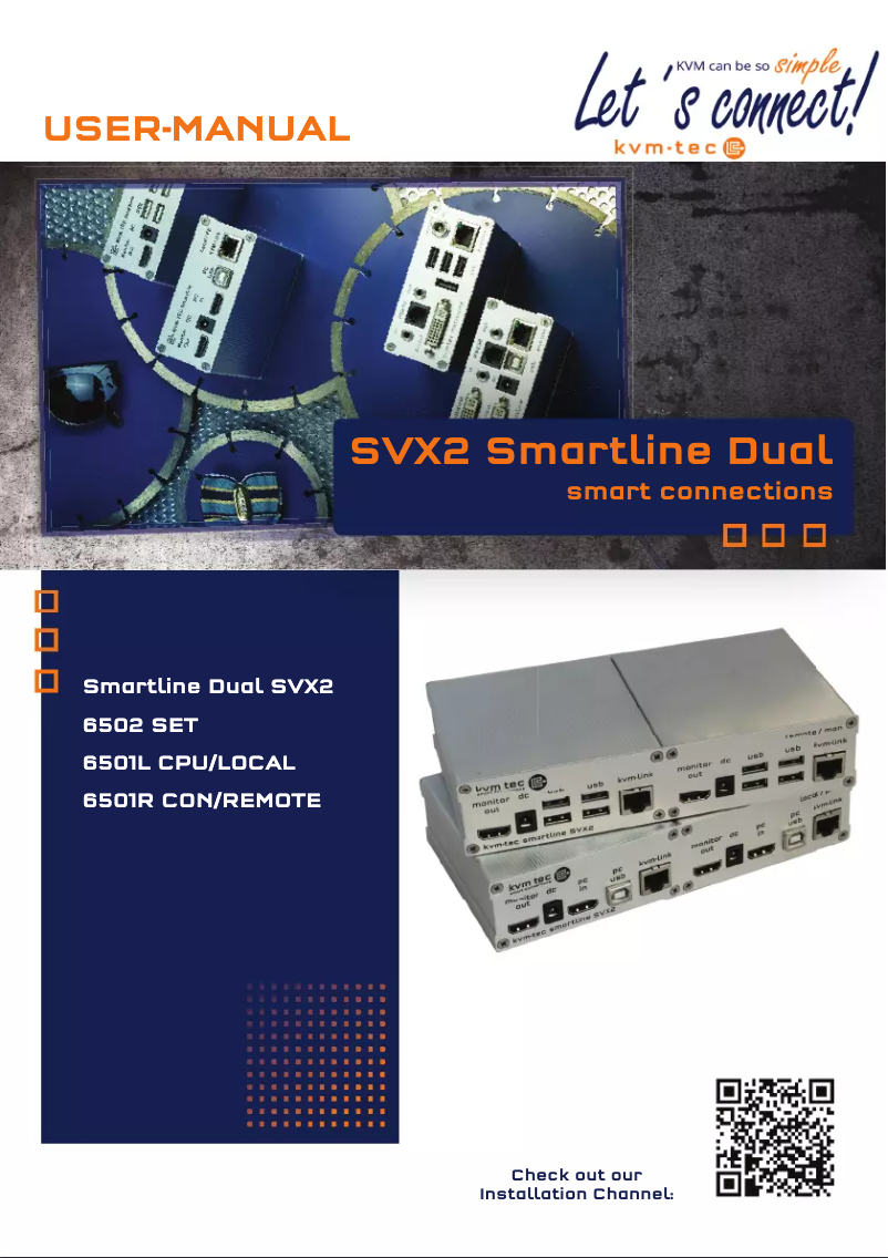 Page n°1 - Manuel utilisateur KVM-TEC Smartline SVX2L