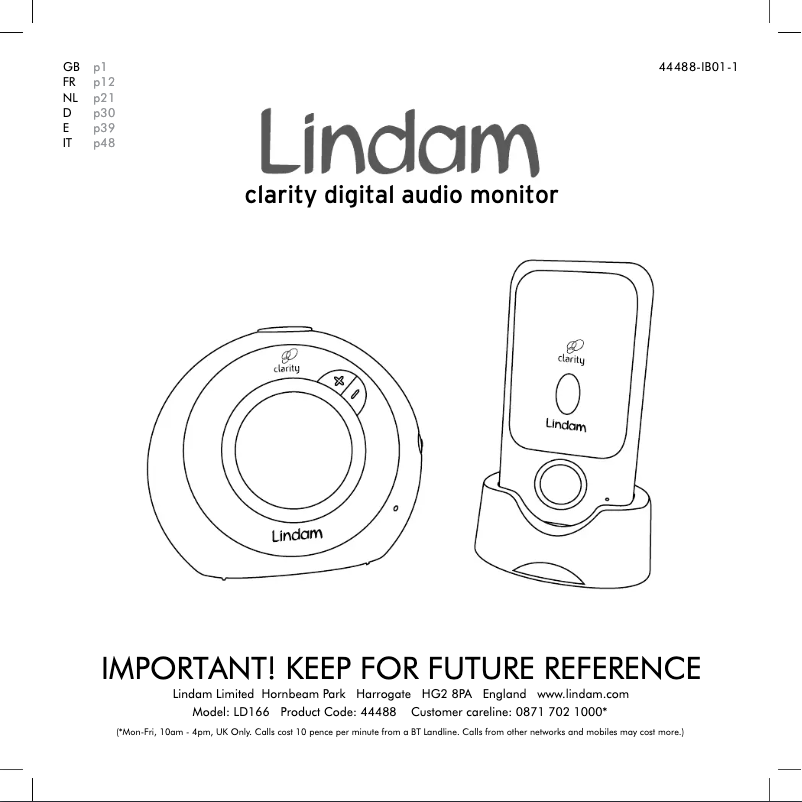 Image de la première page du manuel de l'appareil LD166
