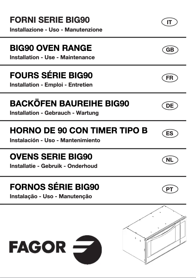 Page 1 de la notice Manuel utilisateur Fagor 5H-936 X