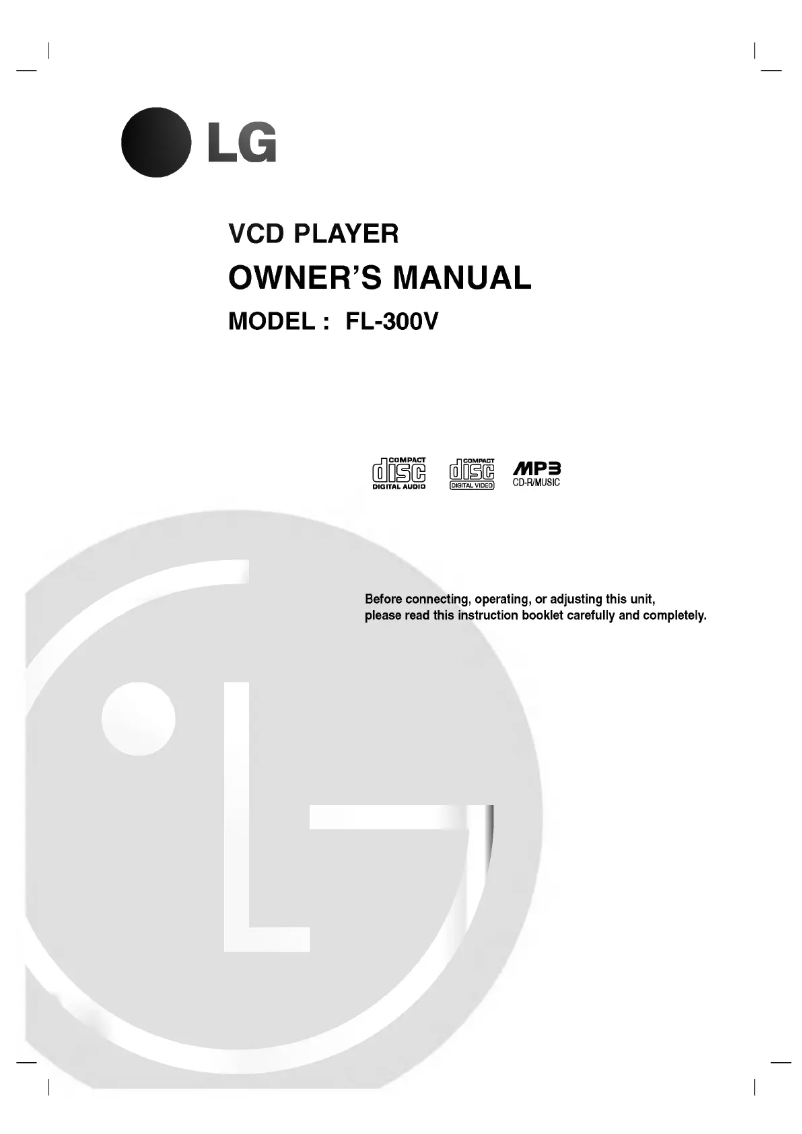 Page n°1 - Manuel utilisateur LG FL-300V