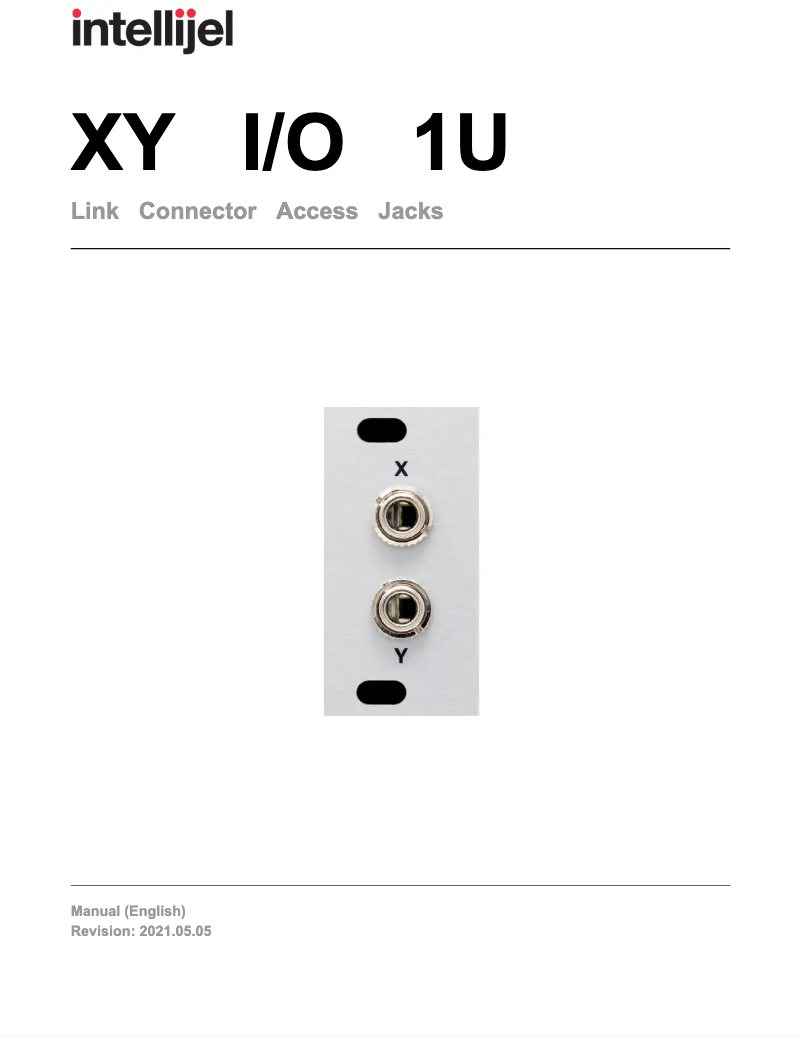 Image de la première page du manuel de l'appareil XY I/O 1U