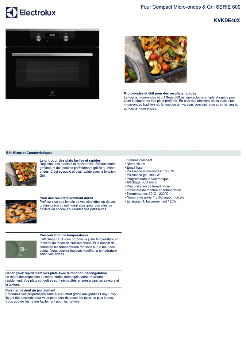 Image de la première page du manuel de l'appareil KVKDE40X