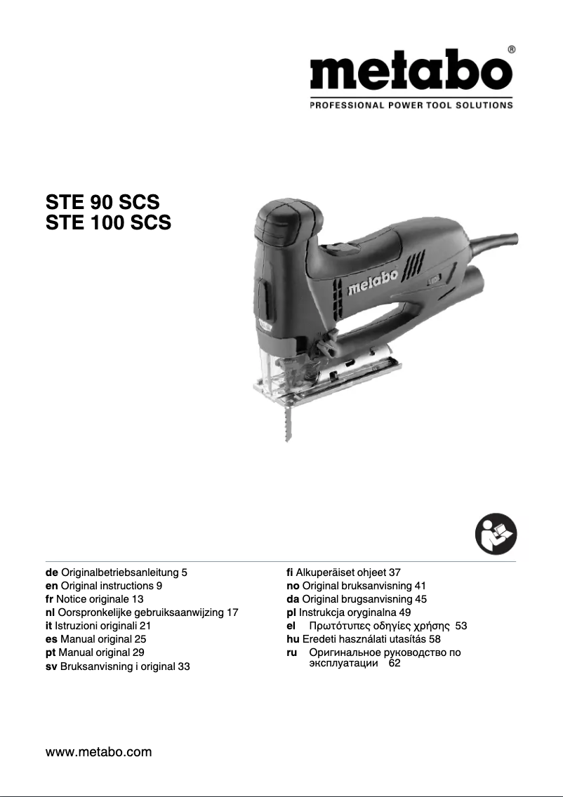 Page n°1 - Manuel utilisateur Metabo STE 90 SCS