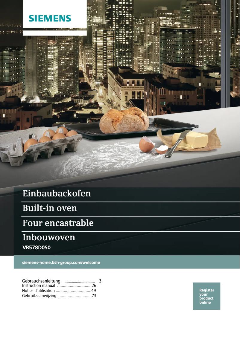 Image de la première page du manuel de l'appareil VB578D0S0