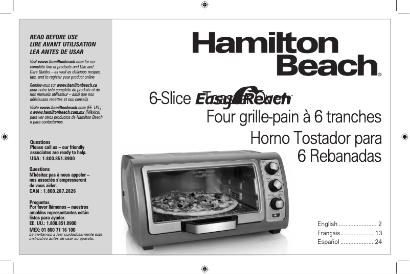 Page n°1 - Manuel utilisateur Hamilton Beach Easy Reach 31123DA